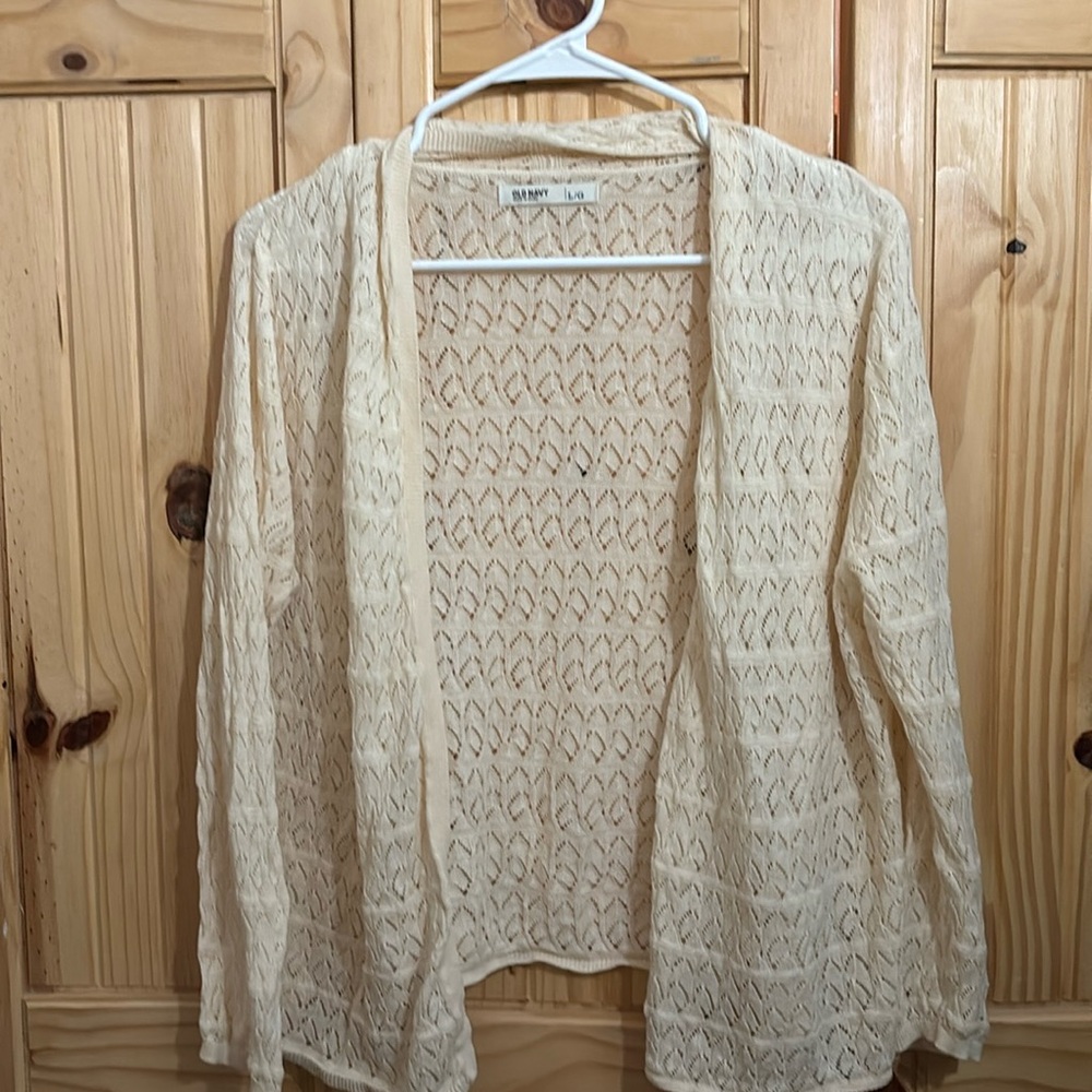 Cream colored cardigan